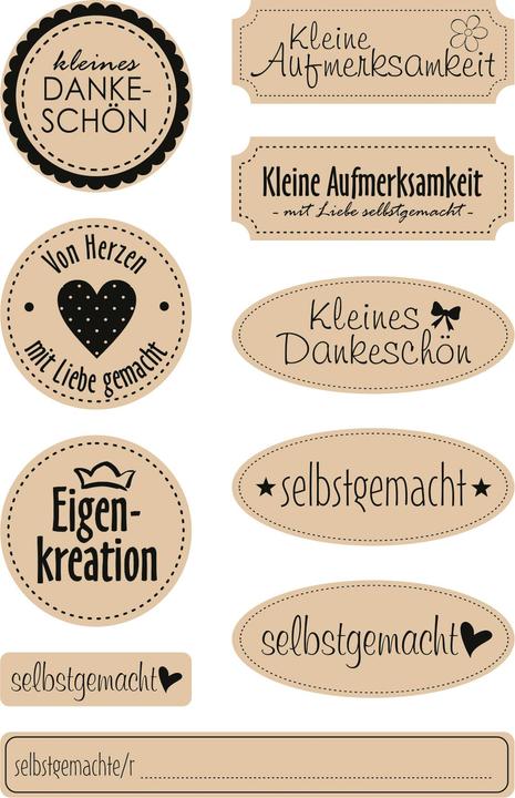 Produktbild Meyco Kraftpapier-Sticker "Selbstgemacht"