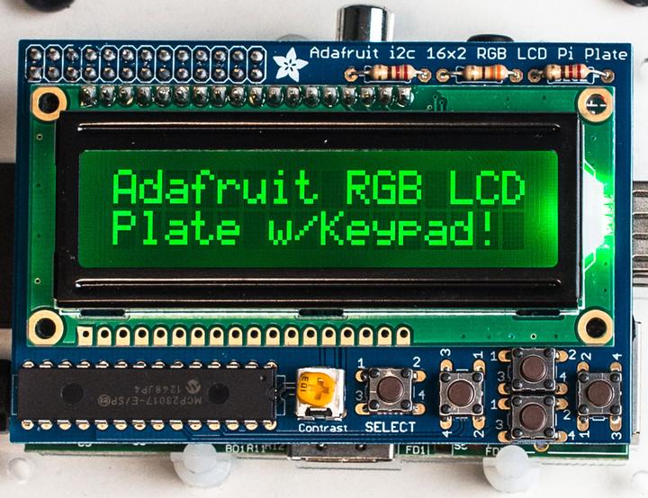 Actual product image Adafruit RGB Negative 16x2 LCD+Keypad Kit for Raspberry Pi (Electronics kit)