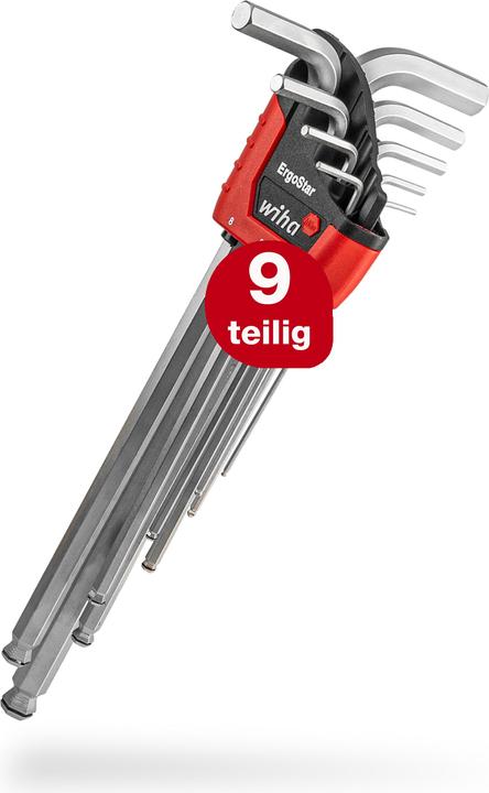 Produktbild Wiha Stiftschlüssel Set im ErgoStar Halter 9tlg Innensechskant Schlüssel Sechskantschlüssel