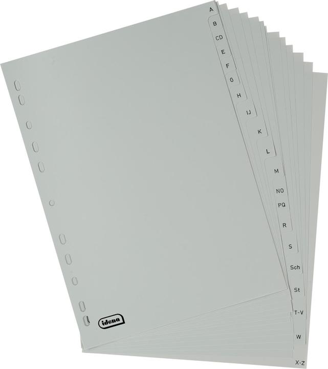 Actual product image Idena Plastic index A4 A to Z grey PP