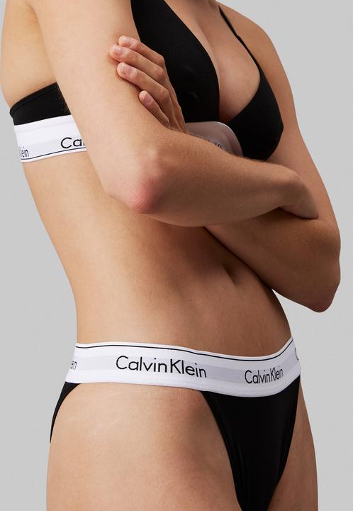 Produktbild Calvin Klein Damen Tanga High Leg mit Stretch, Schwarz (Black), XS (XS)