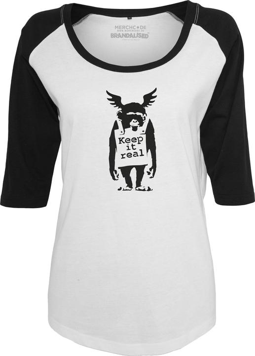 Produktbild Merchcode Ladies Brandalised - Banksy's Graffiti Ape Raglan Tee (XXL)
