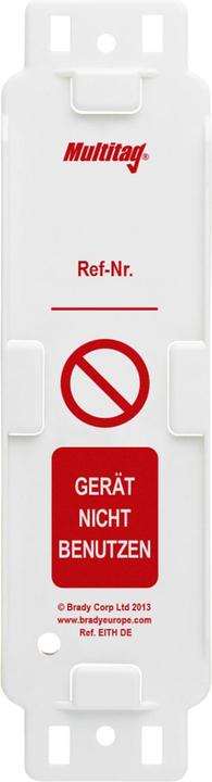 Immagine prodotto Brady Scafftag®, MUL-DE-EITH-A, supporto multitag, policarbonato, rosso su bianco, 210 x 55 mm,