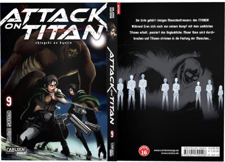 Actual product image Attack on Titan, Band 9 (German, Hajime Isayama, 2015)