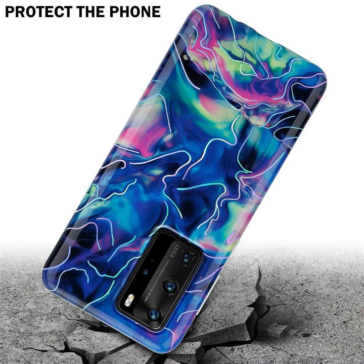 Produktbild Cadorabo IMD TPU Bunter Marmor Cover (Huawei P40 Pro+)