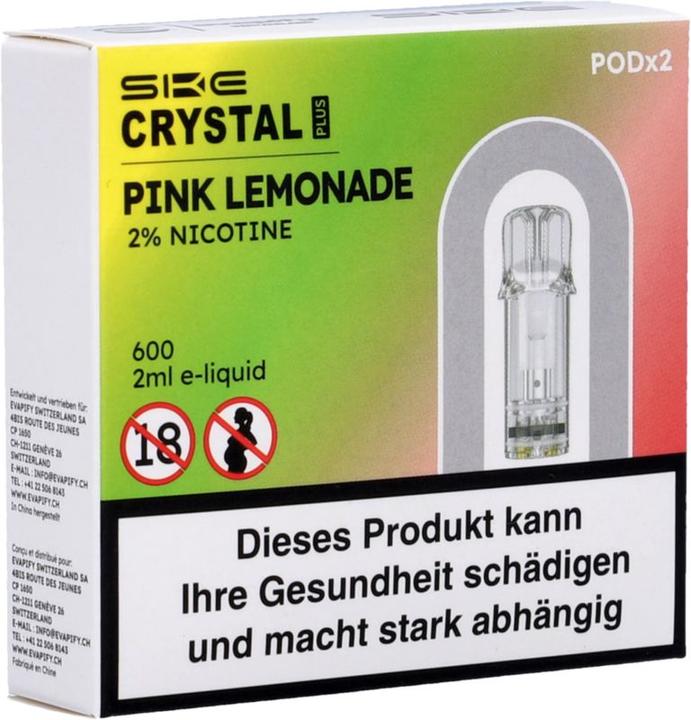 Actual product image SKE Crystal Plus Pink Lemonade - E-Pod refill - 2 pcs. à 2 ml (Lemon)