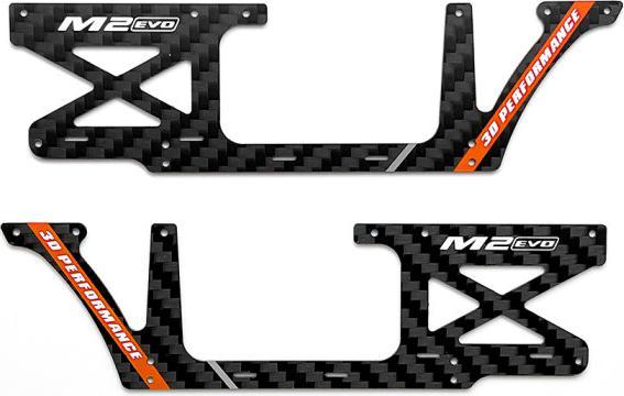Actual product image OMP Hobby Side plate CFRP Orange M2 - Evo