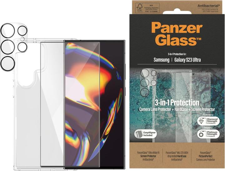 Produktbild PanzerGlass Bundle Hard Case+Glass (1 Stück, Samsung Galaxy S23 Ultra)