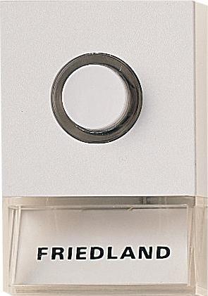 Actual product image Friedland D723W bell push button - Pushlite