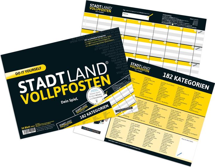 Produktbild Denkriesen Stadt Land Vollpfosten - Do It Yourself-Edition - Dein Spiel (Deutsch)