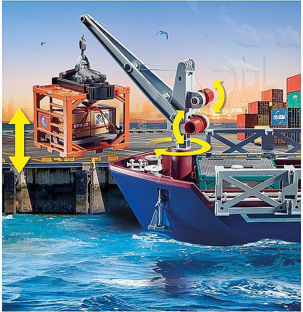 Produktbild Playmobil Grosses Containerschiff mit Zollboot (70769, Playmobil City Action)