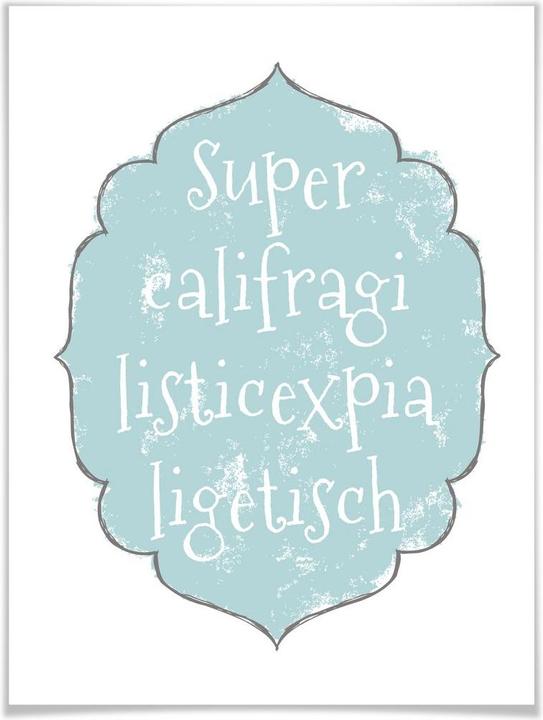 Image du produit Trenddeko Supercalifragilisticexpialigetisch (30 x 40 cm)