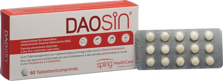 Produktbild Daosin Lebensmittel bei Histaminunverträglichkeit (60 Stück, Tabletten, 39 g)
