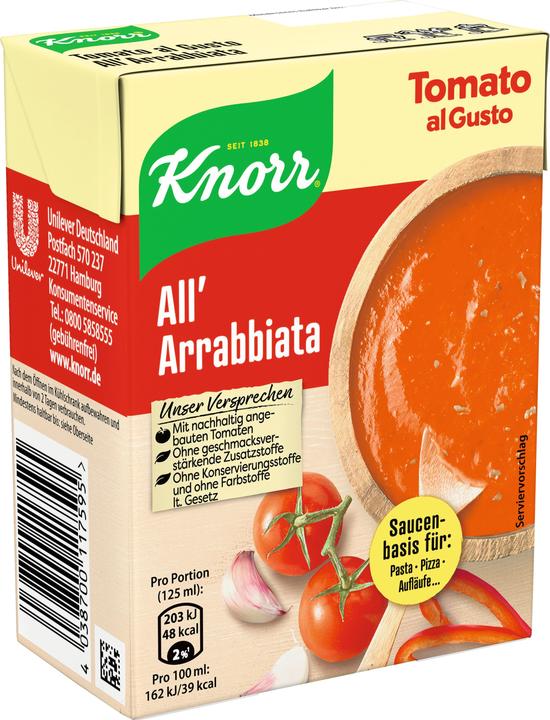 Immagine prodotto Knorr Pomodoro al Gusto All' Arrabbiata (370 g)