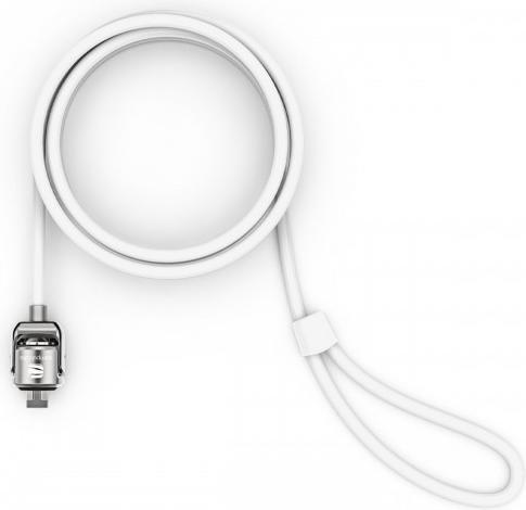 Maclocks Universal Keyed Cable Lock with 3M Plate - White