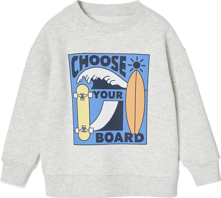Vertbaudet Jungen Sweatshirt mit grossem Skater-Motiv, Recycling-Polyester