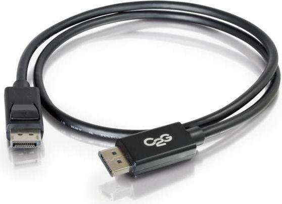 Immagine prodotto C2G 54400 Cavo DisplayPort con chiusure M/M, compatibile con 8K UHD - Audio Video Digitale, Nero (3 (0.91 m, DisplayPort)