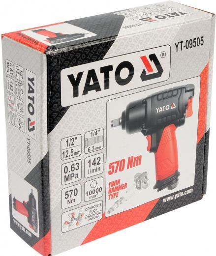 Immagine prodotto Yato Avvitatore ad aria compressa professionale 570 nm 1/2" pollici (Batteria ricaricabile)