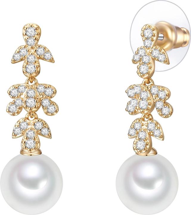 Immagine prodotto Lulu & Jane Donna Ottone Zirconia Shell Core Pearl Oro Giallo - 29627 (Ottone)