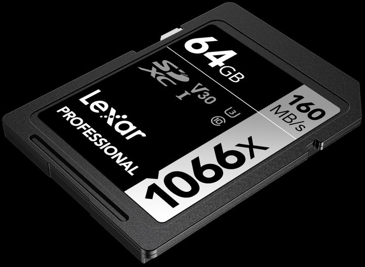 Produktbild Lexar PRO 1066x R160/W70 64GB U3 V30 UHS-I (64 GB, SDXC, U3, UHS-I)