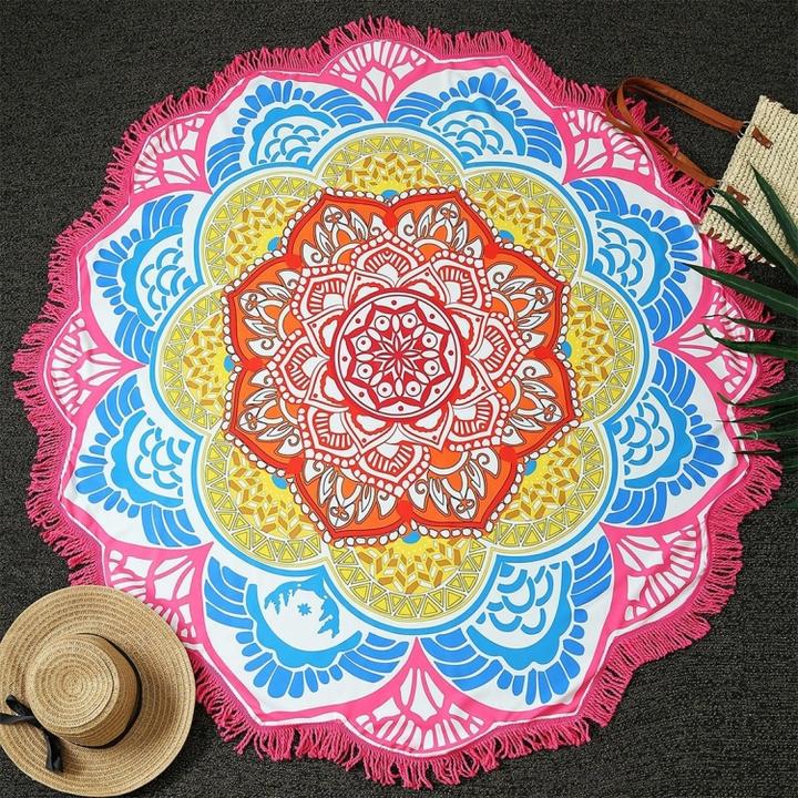 Actual product image Ueli Express Mandala Beach Roundie bath towel 1 (150 x 150 cm)