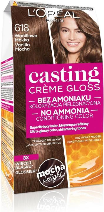 L'Oréal Paris L'Oreal Casting Creme Gloss Hair Dye 618 Vanilla Mocha (618 Waniliowa Mokka)