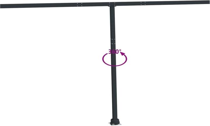 Actual product image VidaXL Supports for awnings anthracite 450x245 cm iron, colour (4.50 m)