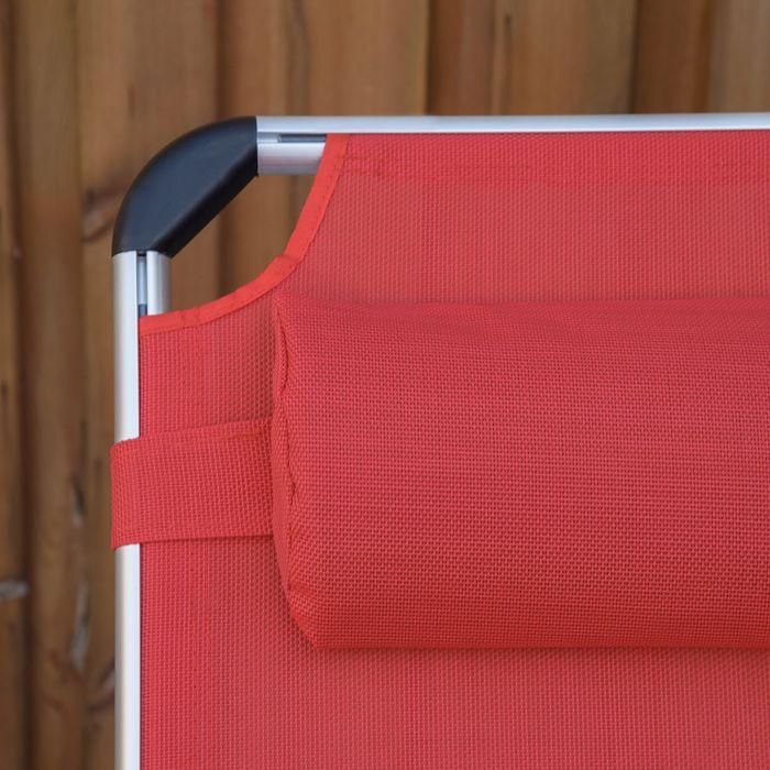 Immagine prodotto Swisshandel24 Lettino prendisole da giardino lettino in tessuto di alluminio lettino relax lettino regolabile in (165 cm)