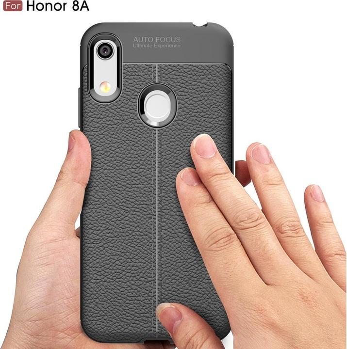 Actual product image Screenguard Honor 8A Case Leather Design TPU Cover (Fee 8A)