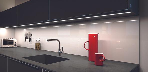 Actual product image Halemeier LED recessed/mounted profiles ChannelLine D2 with light screen