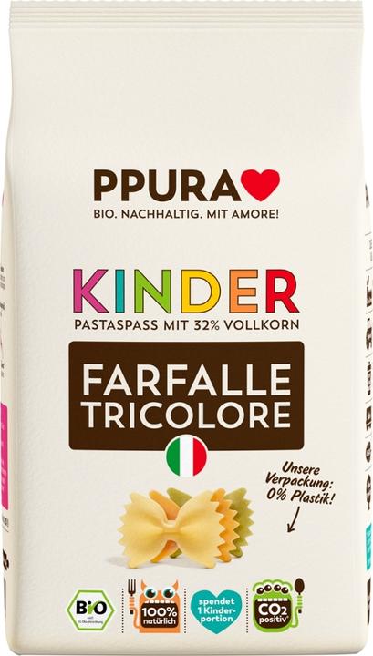 Ppura farfalle tricolore pour enfants de blé dur (500 g)