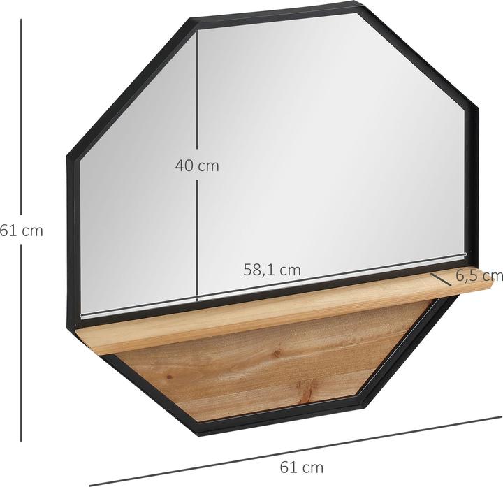 Immagine prodotto Homcom Specchio da parete con cornice in legno