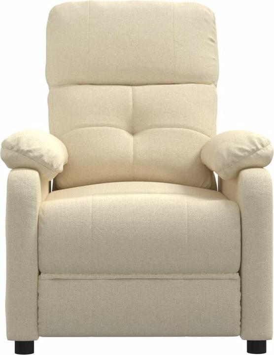 Image du produit VidaXL Fauteuil de massage Fauteuil de télévision Fauteuil relax Fauteuil de relaxation Crème Tissu
