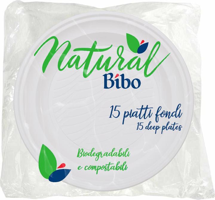 Produktbild Bibo 15 Biologisch abbaubare und kompostierbare Biokunststoffschüsseln (15 x)