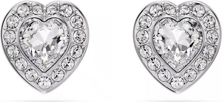 Produktbild Swarovski x Ariana Grande Ohrstecker Verschiedene Schliffe Herz Weiss Rhodiniert (Swarovski Metall)