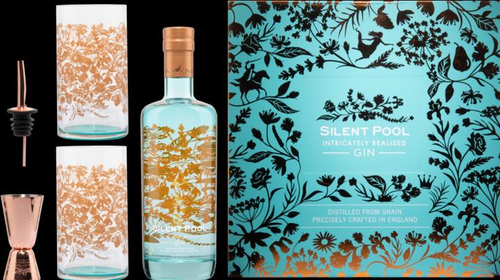 Immagine prodotto Silent Pool Distillery London Dry Gin con 2 bicchieri (1 x 70 cl)