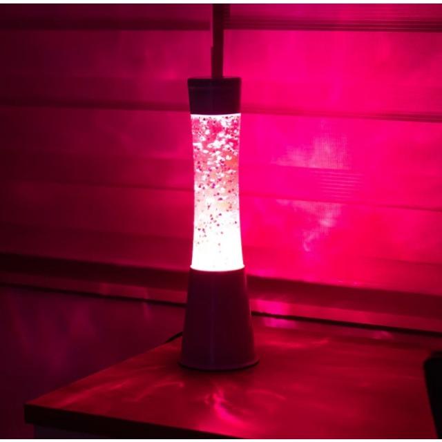 Image du produit Fisura Lampe à plasma blanche/rose avec paillettes coeurs (E27)