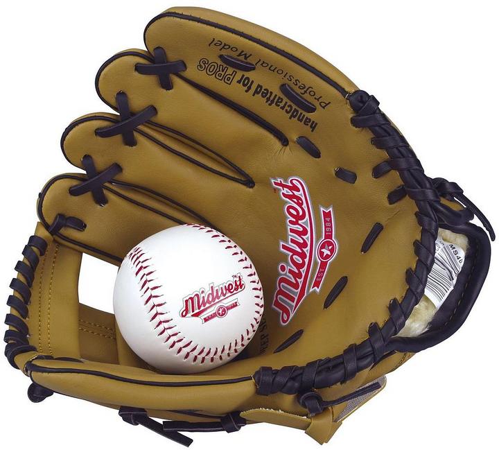 Midwest Baseball Glove & Ball -