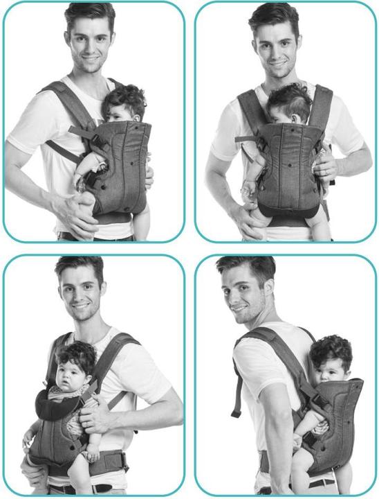 Produktbild Fillikid Babytragen & Tragetücher Babytrage Walk 4in1 für Bauch- und Rückentrageposition