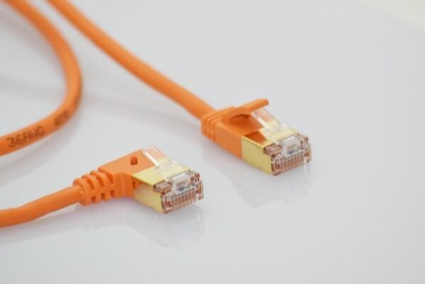 Immagine prodotto Wantec Cavo patch wWCat.7 cavo grezzo angolato a 90°sinistra SSTP arancione 3,0m (S/FTP, CAT7, 3 m)