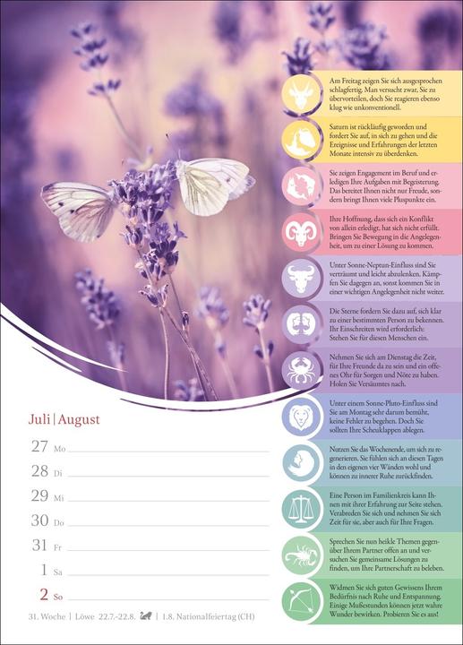 Actual product image Harenberg Horoskope Wochenkalender 2026 - Wochenkalender mit Prognosen für alle Sternzeichen (German)