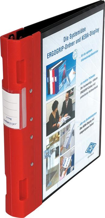 Produktbild Wedo ERGOGRIP Präsentations-Ordner, 38 mm, rot Vorderdeckel & Rückendeckel: rot, DIN A4, Füllhöhe... (A4, 38 mm, 1 Stück)