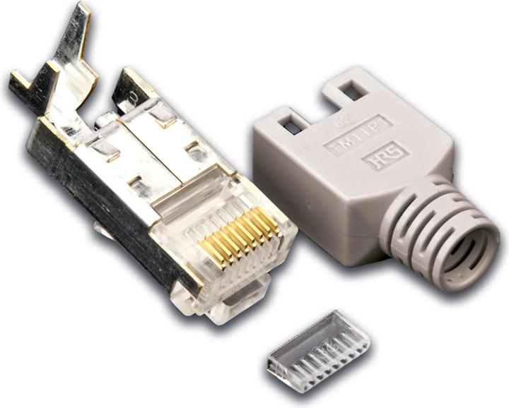 Wirewin Plug RJ45 Hirose TM11 50 pieces, Gray (Network cable plug)
