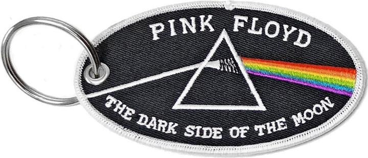 Actual product image Pink Floyd Dark Side Of The Moon Oval Double Sided Patch Keyring