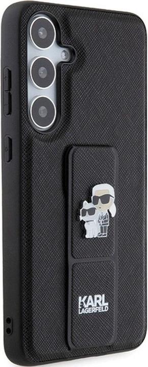 Produktbild Karl Lagerfeld KLHCSGSAKCPK S921 czarny/black hardcase Gripstand Saffiano Karl&Choupette Pins (Samsung Galaxy S24)