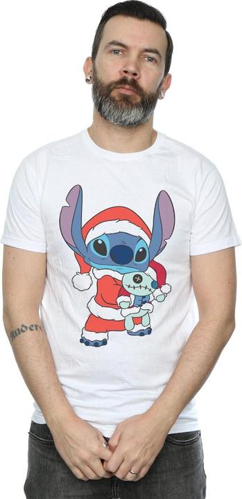 Actual product image Disney Mens Lilo And Stitch Stitch Christmas T-Shirt (4XL)