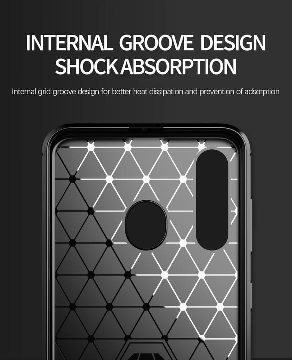 Image du produit Cadorabo TPU Ultra Slim carbon edelstahl Combi Cover (Samsung Galaxy A20s)