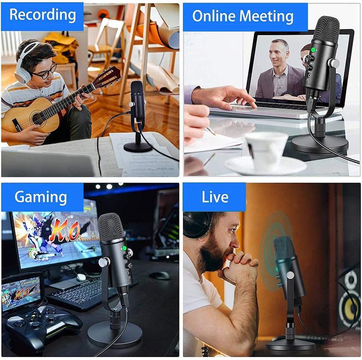 Actual product image Aveek USB Microphone for PC with Stand