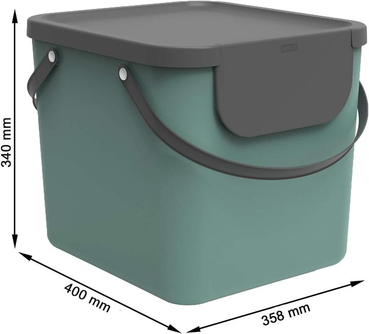 Produktbild Rotho Mülltonne Albula 40L grün (40 l)