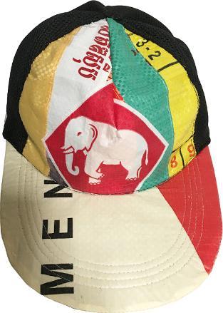Actual product image Bekos Upcycling - Basecap from recycled cement bags Elephant Patchwork (One size)